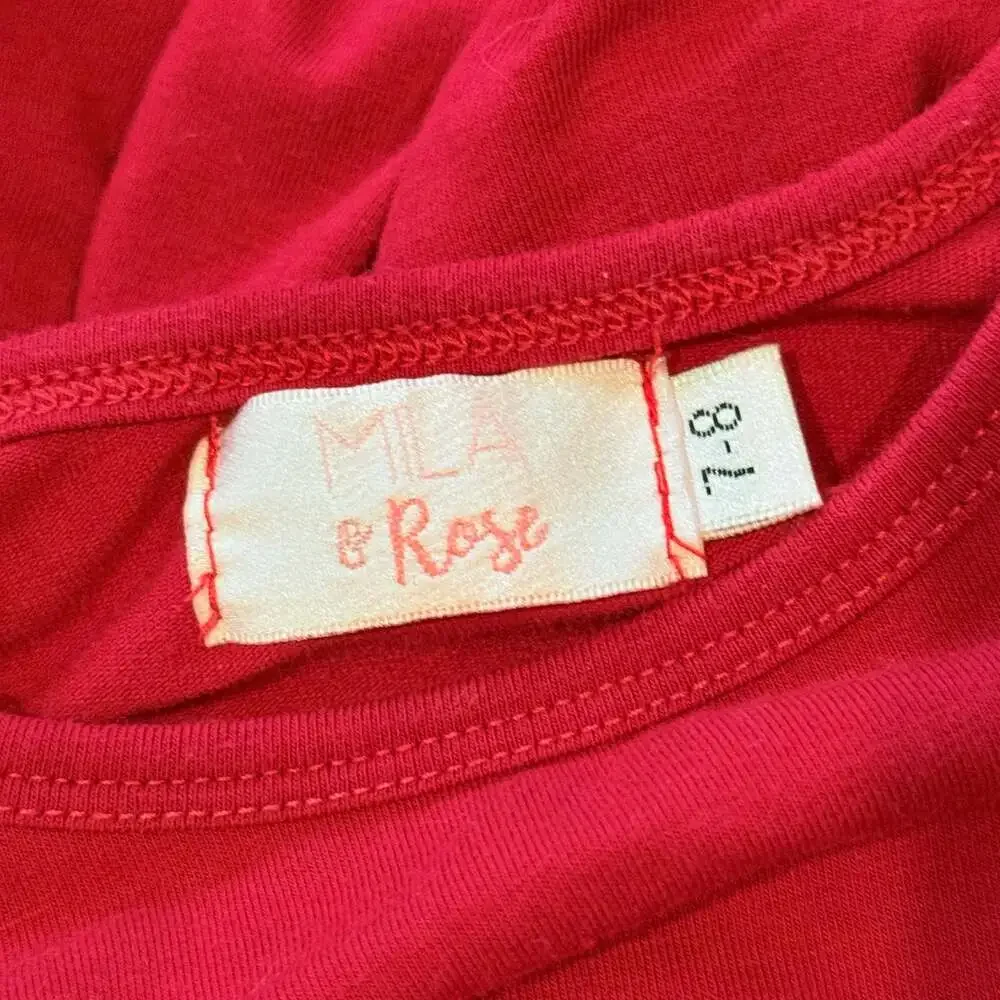 Mila & Rose Girl's Red Long Sleeve Ruffle Twirl Dress size 7/8